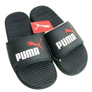 Puma Cool Cat Men's Navy White Slip On Slides slipper - Wolkoria