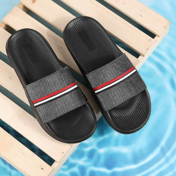 Men Black Casual Slippers